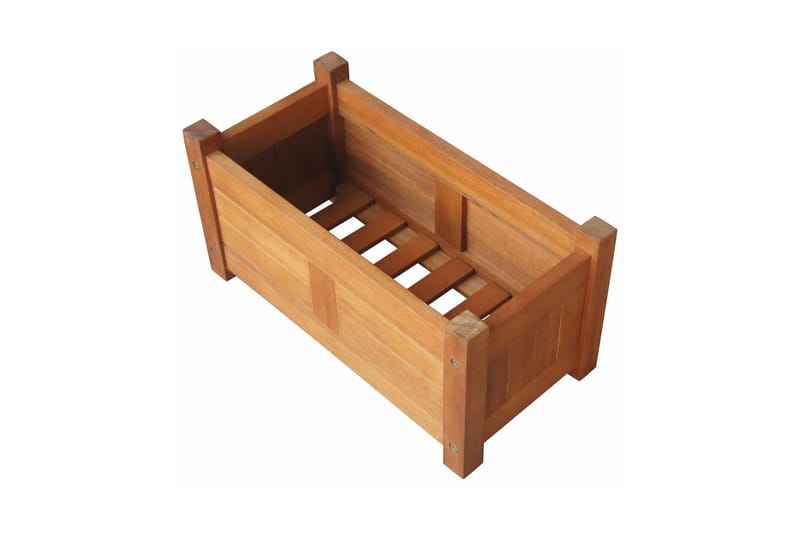 Blomlåda upphöjd akaciaträ 50x25x25 cm - Brun - Utemöbler - Övrigt utemöbler - Tillbehör utomhus - Utomhuskrukor