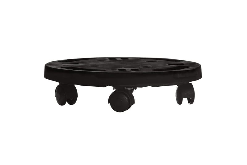 Blomvagn med hjul diameter 30 cm svart 170 kg - Svart - Utemöbler - Övrigt utemöbler - Tillbehör utomhus - Utomhuskrukor