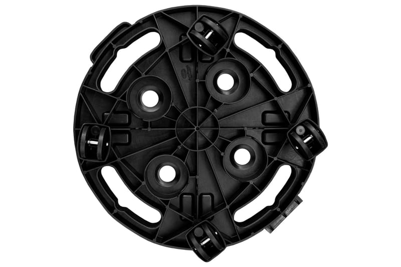 Blomvagn med hjul diameter 30 cm svart 170 kg - Svart - Blomlåda - Utomhuskrukor