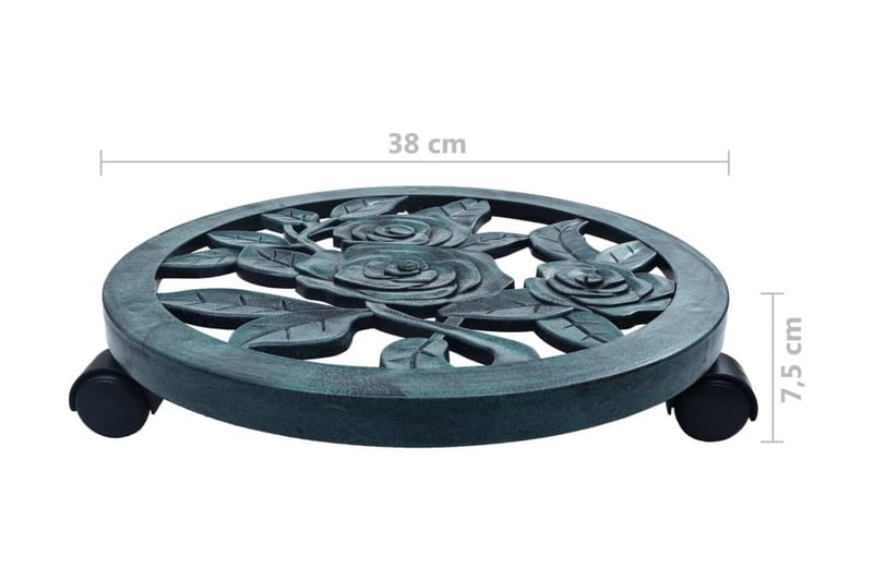 Blomvagnar 6 st grön 38 cm plast - Grön - Utemöbler - Övrigt utemöbler - Tillbehör utomhus - Utomhuskrukor