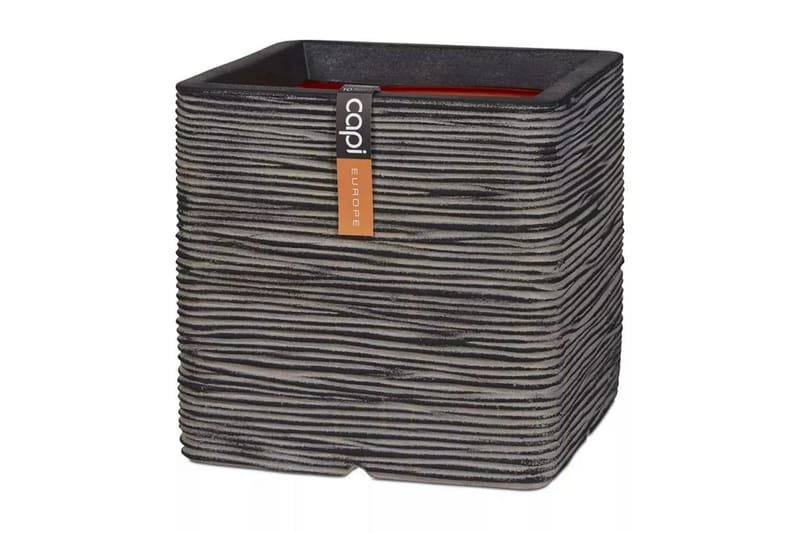 Capi Nature Rib Odlingslåda Fyrkantig 40x40 cm - Antracit - Utemöbler - Övrigt utemöbler - Tillbehör utomhus - Utomhuskrukor