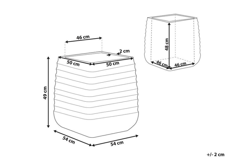 Kruka 50 x 50 x 49 cm vit PARIKIA - Vit - Utemöbler - Övrigt utemöbler - Tillbehör utomhus - Utomhuskrukor