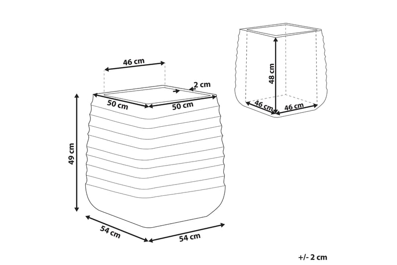 Kruka 50 x 50 x 49 cm vit PARIKIA - Vit - Utemöbler - Övrigt utemöbler - Tillbehör utomhus - Utomhuskrukor