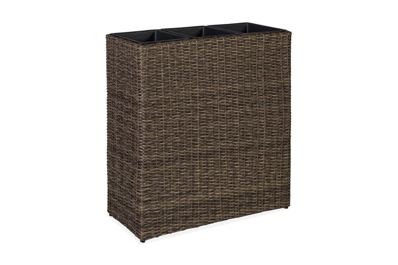 lomma låda WICKER 77x22xH80cm färg: mörkbrun - Stor blomkruka - Utomhuskrukor