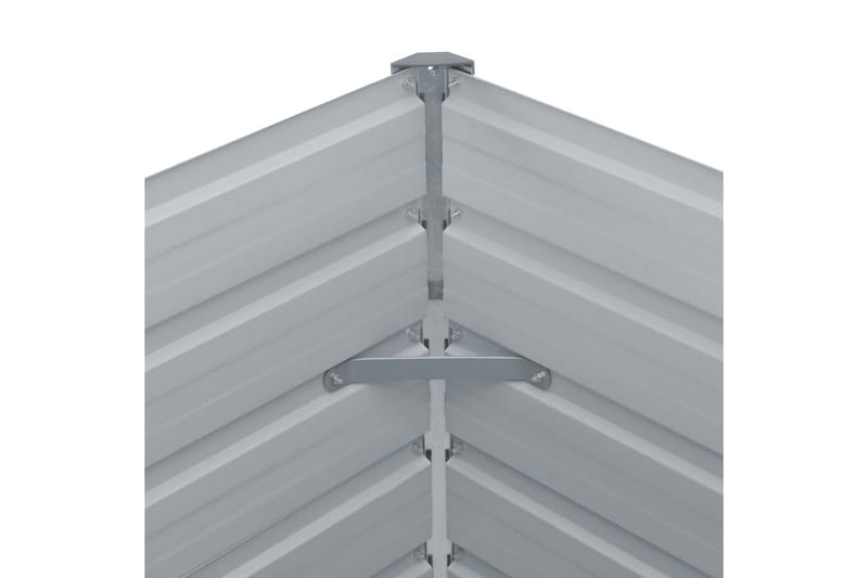 Odlingslåda 100x100x45 cm galvaniserat stål antracit - Grå - Utemöbler - Övrigt utemöbler - Tillbehör utomhus - Utomhuskrukor