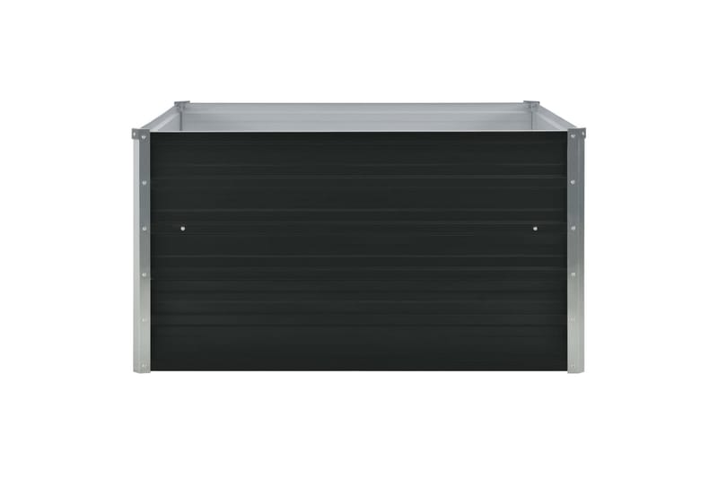 Odlingslåda 100x100x45 cm galvaniserat stål antracit - Grå - Utemöbler - Övrigt utemöbler - Tillbehör utomhus - Utomhuskrukor