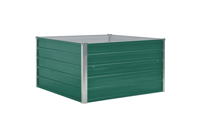 Odlingslåda 100x100x45 cm galvaniserat stål grön - Grön - Utemöbler - Övrigt utemöbler - Tillbehör utomhus - Utomhuskrukor