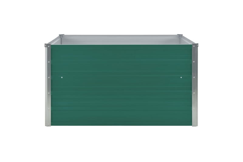 Odlingslåda 100x100x45 cm galvaniserat stål grön - Grön - Utemöbler - Övrigt utemöbler - Tillbehör utomhus - Utomhuskrukor