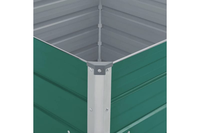 Odlingslåda 100x100x77 cm galvaniserad stål grön - Grön - Blomlåda - Utomhuskrukor