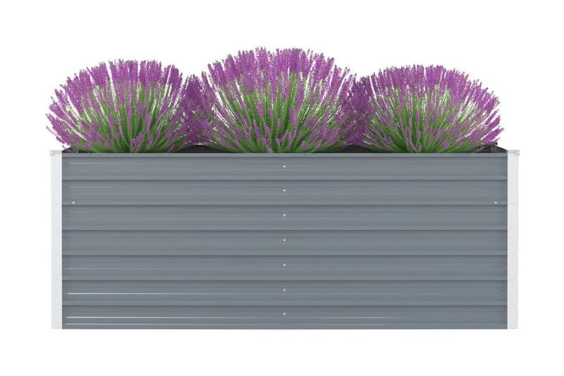 Odlingslåda 160x80x45 cm galvaniserat stål grå - Grå - Utemöbler - Övrigt utemöbler - Tillbehör utomhus - Utomhuskrukor