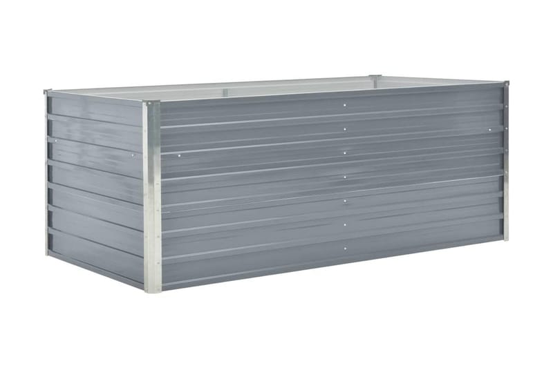 Odlingslåda 160x80x45 cm galvaniserat stål grå - Grå - Utemöbler - Övrigt utemöbler - Tillbehör utomhus - Utomhuskrukor