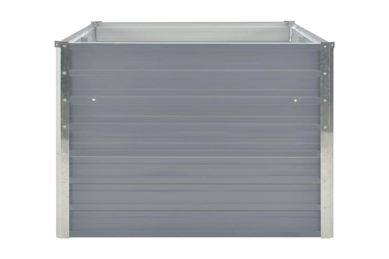 Odlingslåda 160x80x45 cm galvaniserat stål grå - Grå - Utemöbler - Övrigt utemöbler - Tillbehör utomhus - Utomhuskrukor