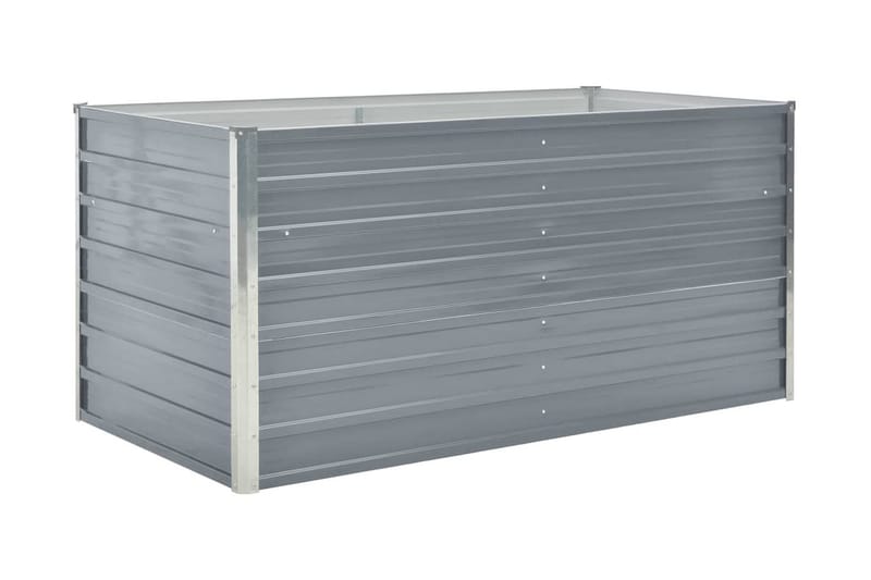 Odlingslåda 160x80x77 cm galvaniserad stål grå - Grå - Utemöbler - Övrigt utemöbler - Tillbehör utomhus - Utomhuskrukor