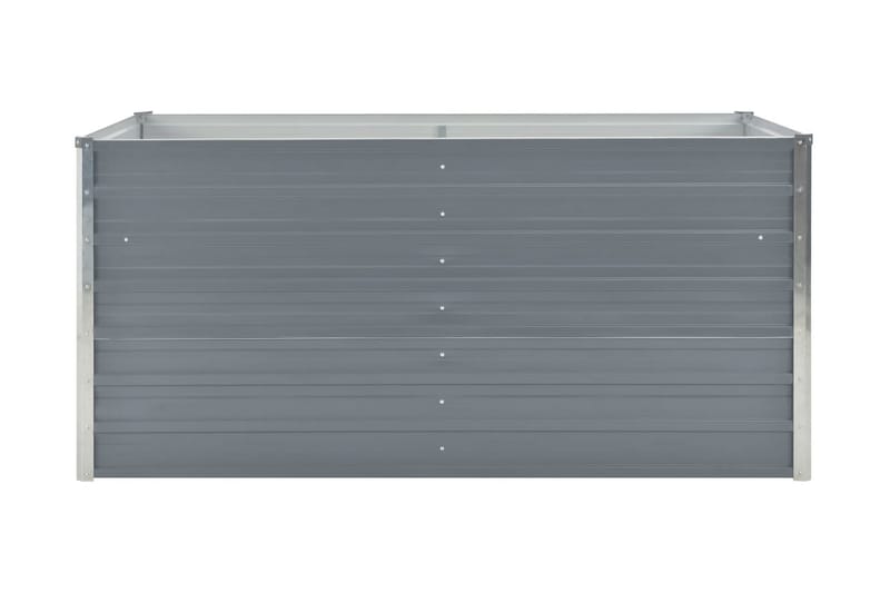 Odlingslåda 160x80x77 cm galvaniserad stål grå - Grå - Utemöbler - Övrigt utemöbler - Tillbehör utomhus - Utomhuskrukor