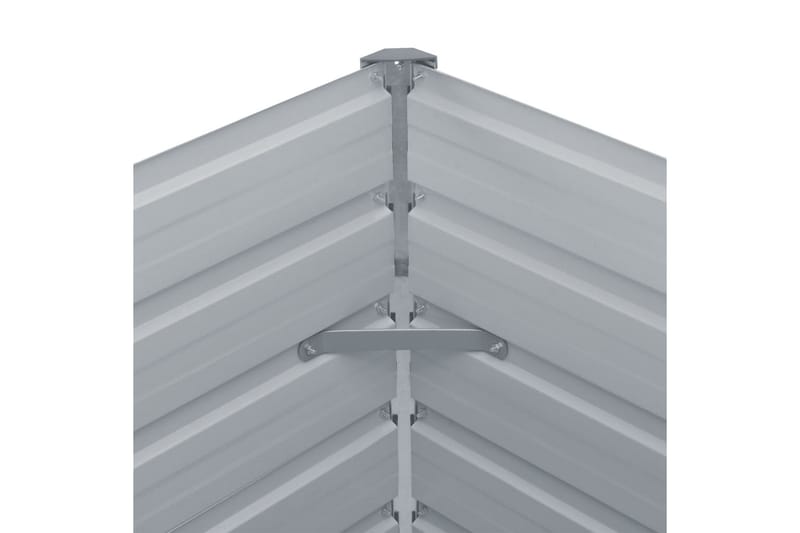 Odlingslåda 160x80x77 cm galvaniserad stål grå - Grå - Utemöbler - Övrigt utemöbler - Tillbehör utomhus - Utomhuskrukor