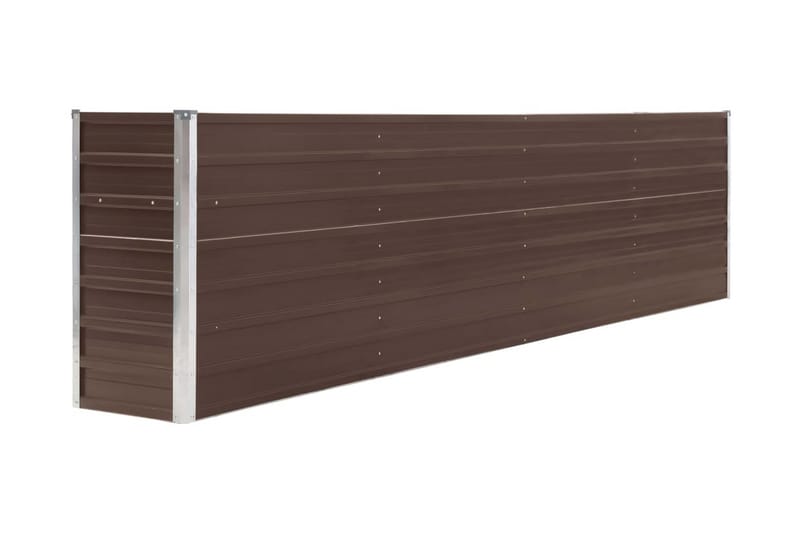 Odlingslåda 320x40x77 cm galvaniserat stål brun - Brun - Utemöbler - Övrigt utemöbler - Tillbehör utomhus - Utomhuskrukor