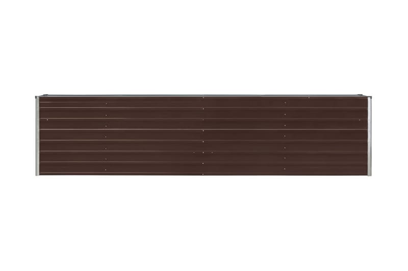 Odlingslåda 320x40x77 cm galvaniserat stål brun - Brun - Utemöbler - Övrigt utemöbler - Tillbehör utomhus - Utomhuskrukor