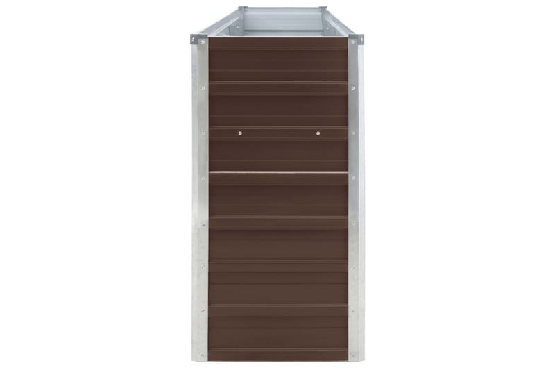Odlingslåda 320x40x77 cm galvaniserat stål brun - Brun - Utemöbler - Övrigt utemöbler - Tillbehör utomhus - Utomhuskrukor