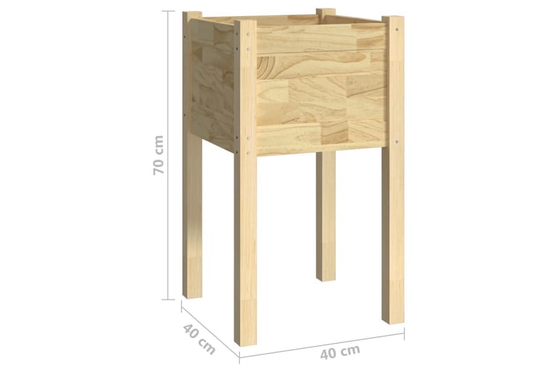 Odlingslåda 40x40x70 cm massiv furu - Brun - Utemöbler - Övrigt utemöbler - Tillbehör utomhus - Utomhuskrukor