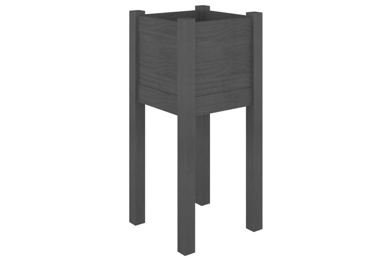Odlingslåda grå 31x31x70 cm massiv furu - Grå - Utemöbler - Övrigt utemöbler - Tillbehör utomhus - Utomhuskrukor