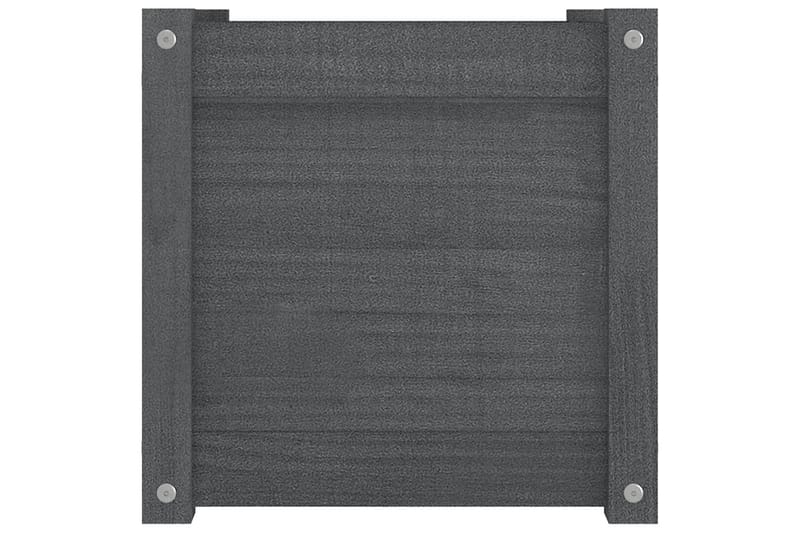 Odlingslåda grå 40x40x40 cm massiv furu - Grå - Utemöbler - Övrigt utemöbler - Tillbehör utomhus - Utomhuskrukor