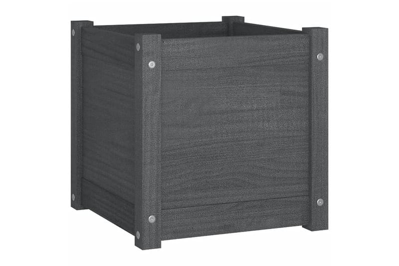 Odlingslåda grå 40x40x40 cm massiv furu - Grå - Utemöbler - Övrigt utemöbler - Tillbehör utomhus - Utomhuskrukor