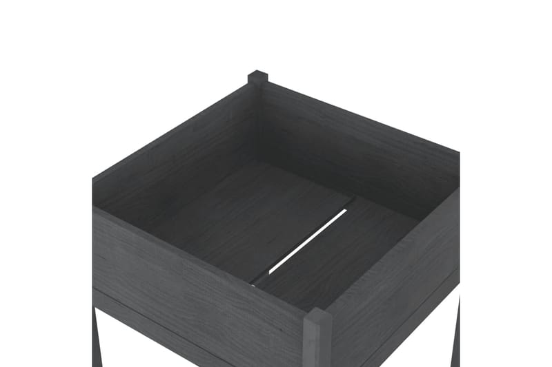 Odlingslåda grå 70x70x70 cm massiv furu - Grå - Utemöbler - Övrigt utemöbler - Tillbehör utomhus - Utomhuskrukor