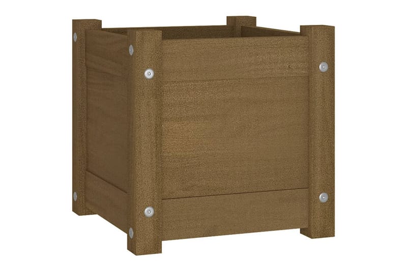 Odlingslåda honungsbrun 31x31x31 cm massiv furu - Honung - Utemöbler - Övrigt utemöbler - Tillbehör utomhus - Utomhuskrukor