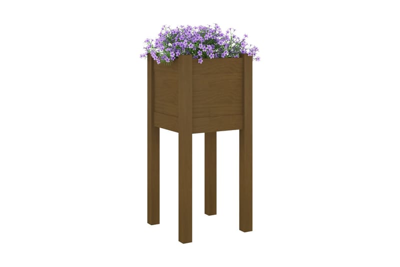 Odlingslåda honungsbrun 31x31x70 cm massiv furu - Honung - Utemöbler - Övrigt utemöbler - Tillbehör utomhus - Utomhuskrukor