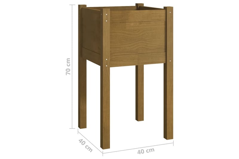 Odlingslåda honungsbrun 40x40x70 cm massiv furu - Honung - Utemöbler - Övrigt utemöbler - Tillbehör utomhus - Utomhuskrukor