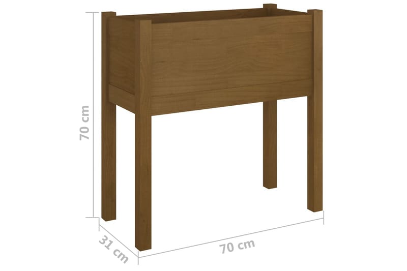 Odlingslåda honungsbrun 70x31x70 cm massiv furu - Honung - Utemöbler - Övrigt utemöbler - Tillbehör utomhus - Utomhuskrukor