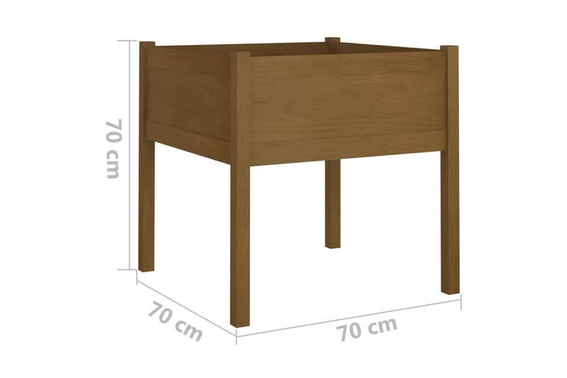Odlingslåda honungsbrun 70x70x70 cm massiv furu - Honung - Utemöbler - Övrigt utemöbler - Tillbehör utomhus - Utomhuskrukor