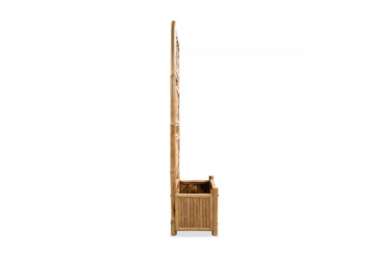 Odlingslåda med spaljé upphöjd bambu 40 cm - Brun - Blomlåda - Utomhuskrukor