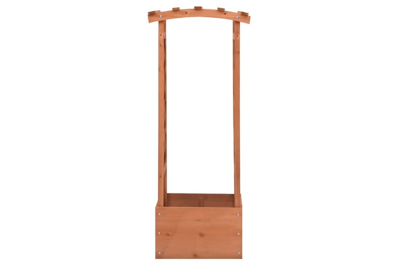 Odlingslåda med spaljébåge 49x39x117 cm granträ - Brun - Utemöbler - Övrigt utemöbler - Tillbehör utomhus - Utomhuskrukor
