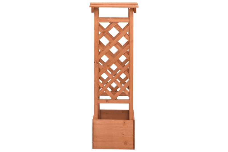 Odlingslåda med spaljébåge 49x39x117 cm granträ - Brun - Utemöbler - Övrigt utemöbler - Tillbehör utomhus - Utomhuskrukor