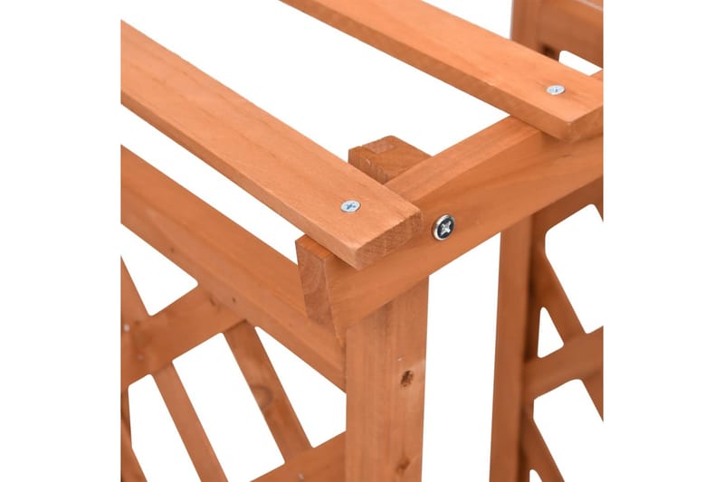 Odlingslåda med spaljébåge 49x39x117 cm granträ - Brun - Utemöbler - Övrigt utemöbler - Tillbehör utomhus - Utomhuskrukor