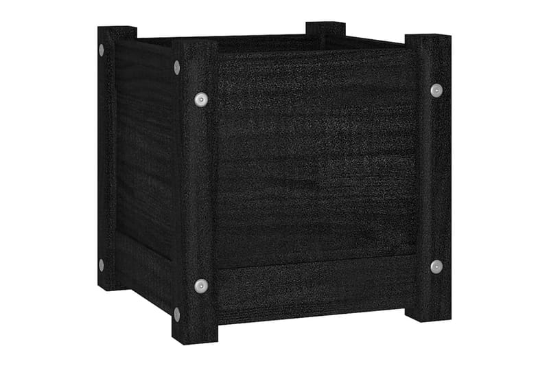 Odlingslåda svart 31x31x31 cm massiv furu - Svart - Utemöbler - Övrigt utemöbler - Tillbehör utomhus - Utomhuskrukor