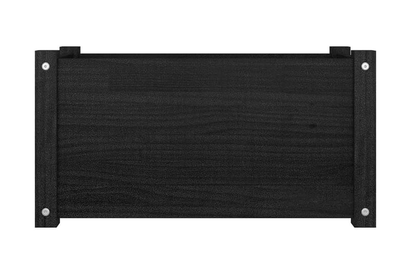 Odlingslåda svart 60x31x31 cm massiv furu - Svart - Blomlåda - Utomhuskrukor