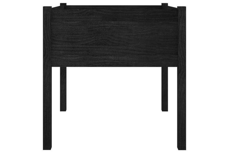 Odlingslåda svart 70x70x70 cm massiv furu - Svart - Utemöbler - Övrigt utemöbler - Tillbehör utomhus - Utomhuskrukor