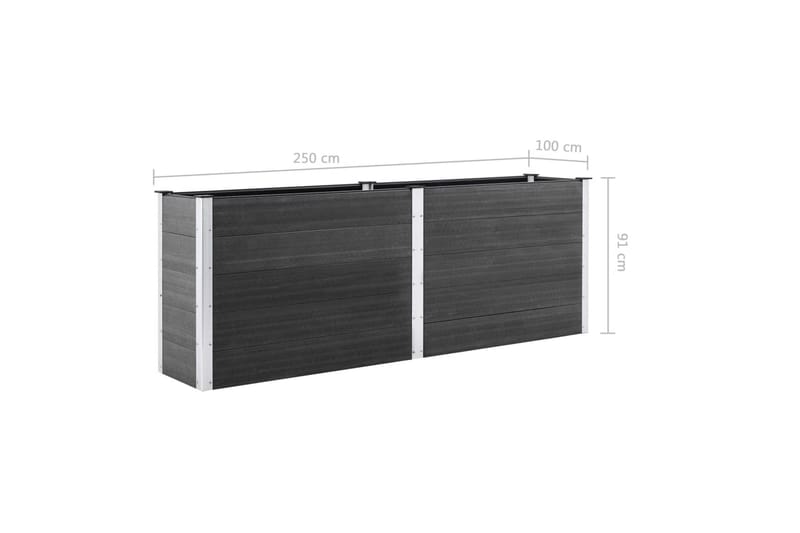 Odlingslåda upphöjd 150x100x91 cm WPC grå - Grå - Utemöbler - Övrigt utemöbler - Tillbehör utomhus - Utomhuskrukor