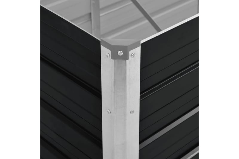 Odlingslåda upphöjd antracit 160x40x45 cm galvaniserat stål - Grå - Blomlåda - Utomhuskrukor