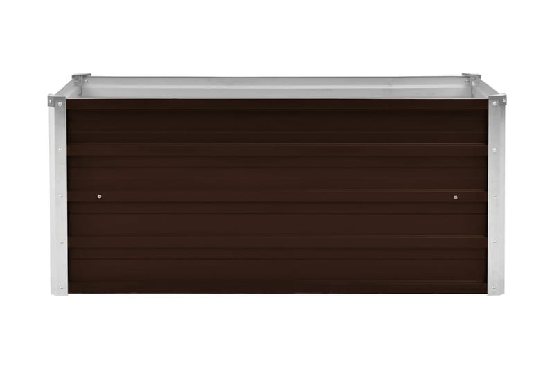 Odlingslåda upphöjd brun 100x40x45 cm galvaniserat stål - Brun - Blomlåda - Utomhuskrukor