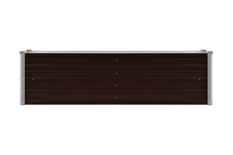 Odlingslåda upphöjd brun 160x40x45 cm galvaniserat stål - Brun - Blomlåda - Utomhuskrukor