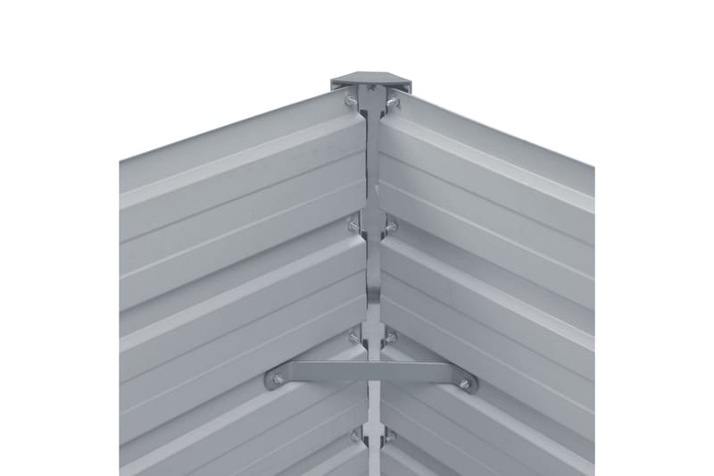 Odlingslåda upphöjd galvaniserat stål 100x40x45 cm grå - Grå - Blomlåda - Utomhuskrukor