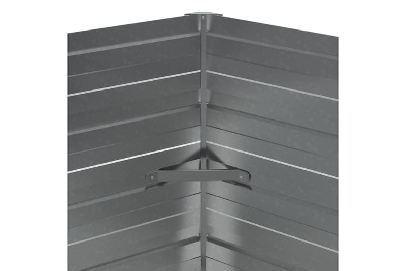 Odlingslåda upphöjd galvaniserat stål 129x45 cm silver - Silver - Utemöbler - Övrigt utemöbler - Tillbehör utomhus - Utomhuskrukor