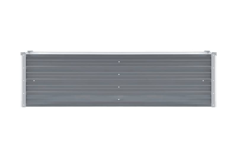 Odlingslåda upphöjd galvaniserat stål 160x40x45 cm grå - Grå - Blomlåda - Utomhuskrukor