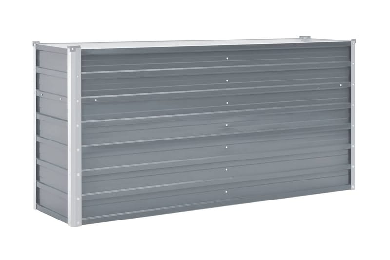 Odlingslåda upphöjd galvaniserat stål 160x40x77 cm grå - Grå - Utemöbler - Övrigt utemöbler - Tillbehör utomhus - Utomhuskrukor