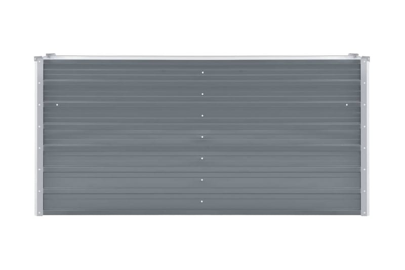 Odlingslåda upphöjd galvaniserat stål 160x40x77 cm grå - Grå - Utomhuskrukor - Blomlåda