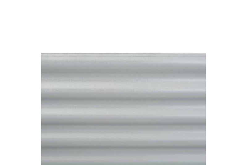 Odlingslåda upphöjd galvaniserat stål 160x80x44 cm silver - Silver - Blomlåda - Utomhuskrukor