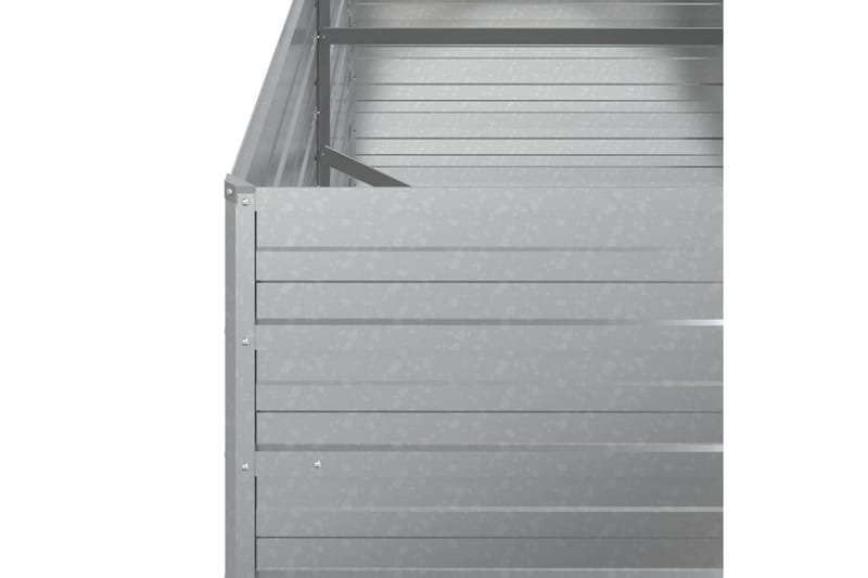 Odlingslåda upphöjd galvaniserat stål 160x80x77 cm silver - Silver - Utemöbler - Övrigt utemöbler - Tillbehör utomhus - Utomhuskrukor